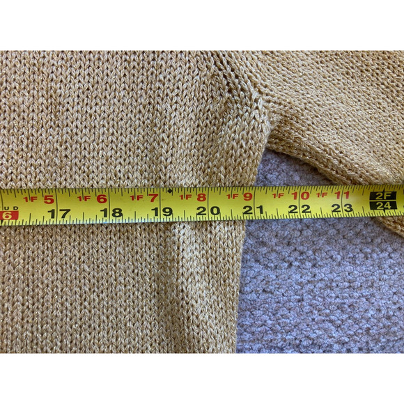 Womens‎ Chico's Sz 1 Yellow Cardigan Top Knitted Long Sleeve Open - Picture 4 of 6